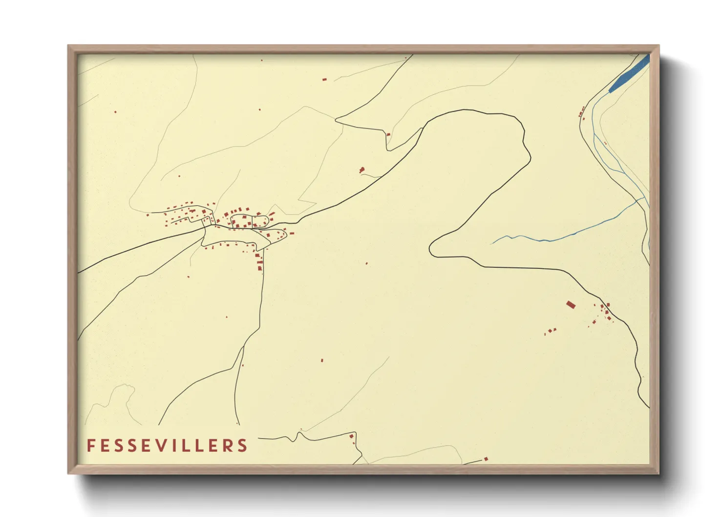 Une affiche de carte sur Fessevillers