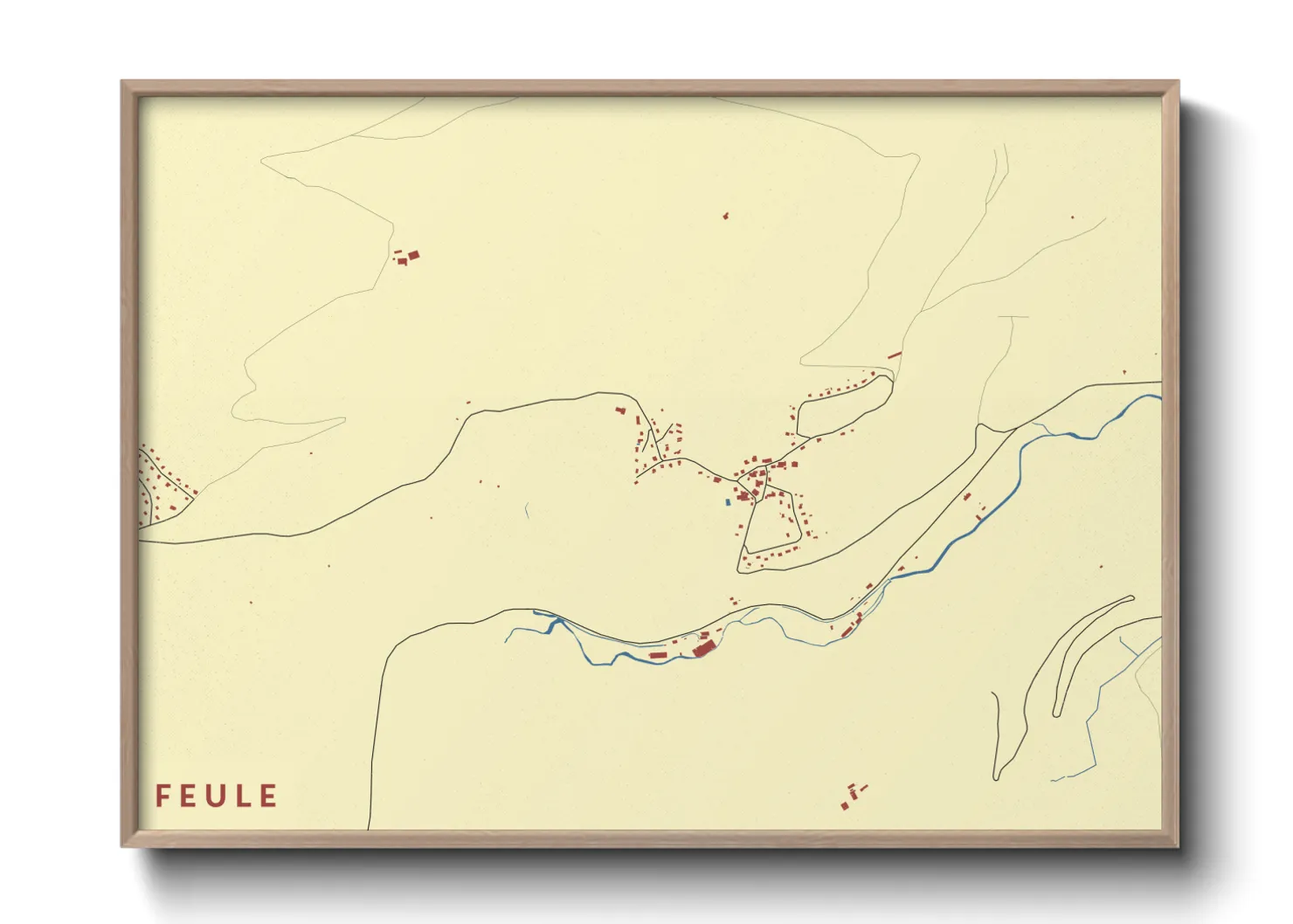 Une affiche de carte sur Feule