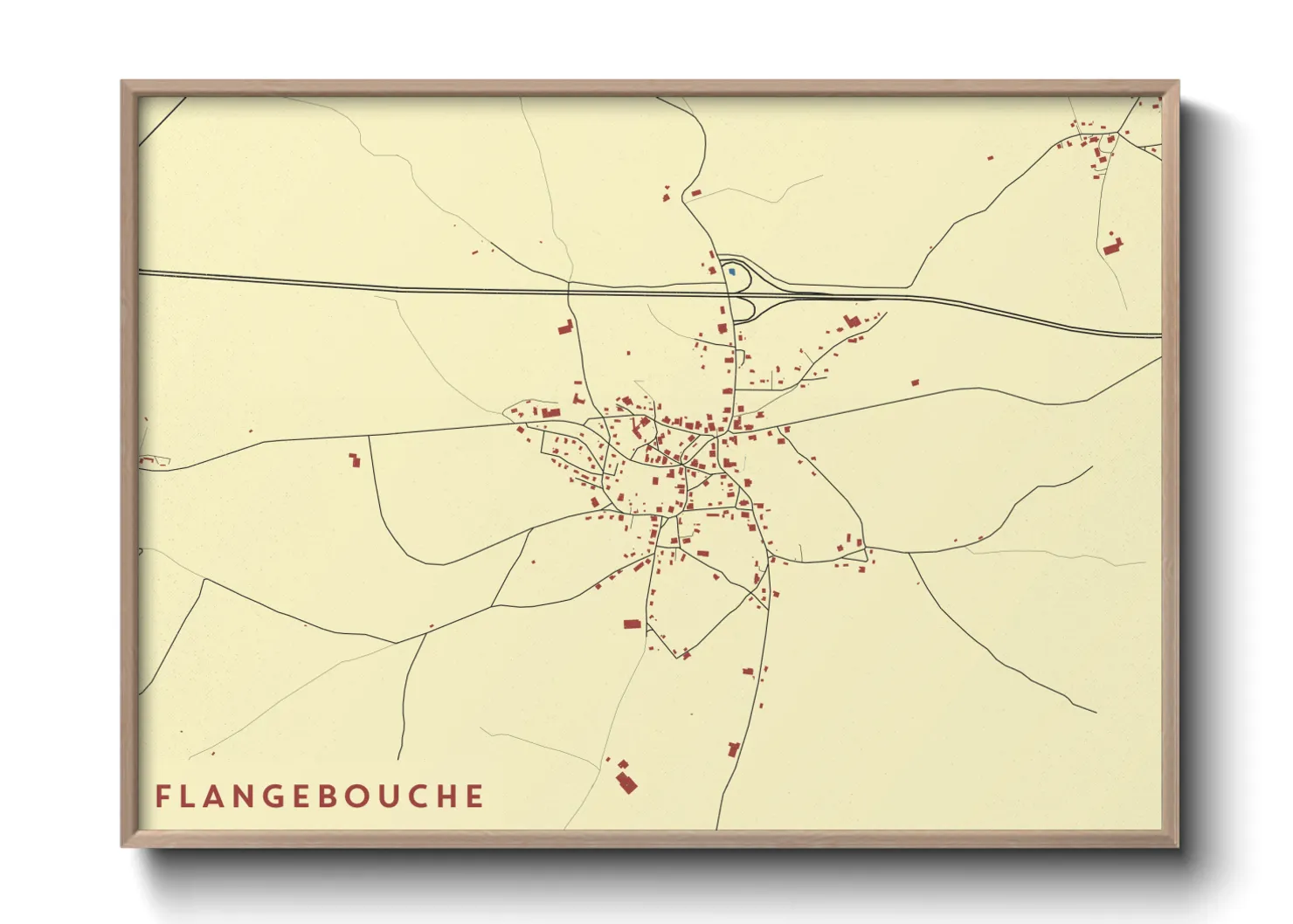 Une affiche de carte sur Flangebouche