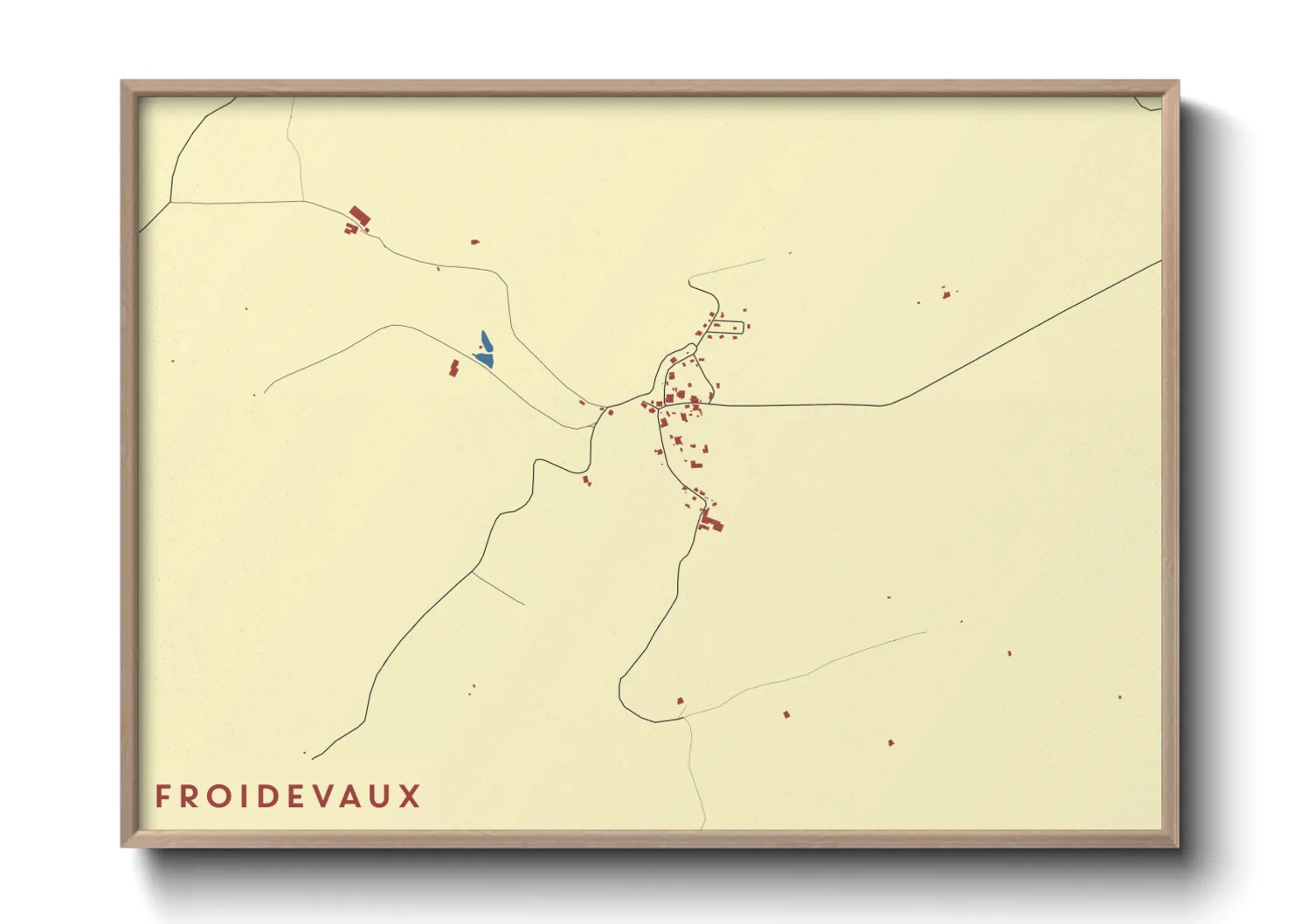 Une affiche de carte sur Froidevaux