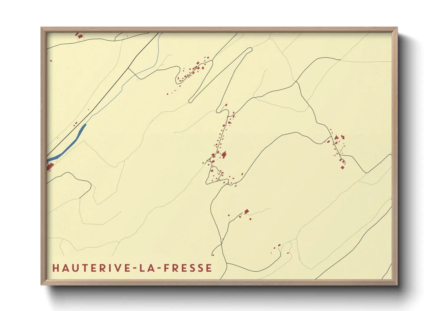 Une affiche de carte sur Hauterive-la-Fresse