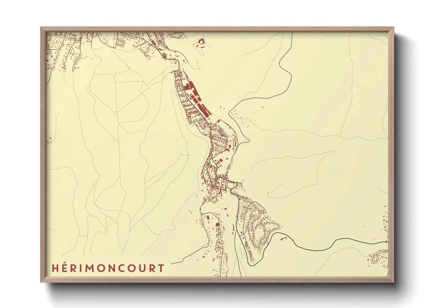 Une affiche de carte sur Hérimoncourt