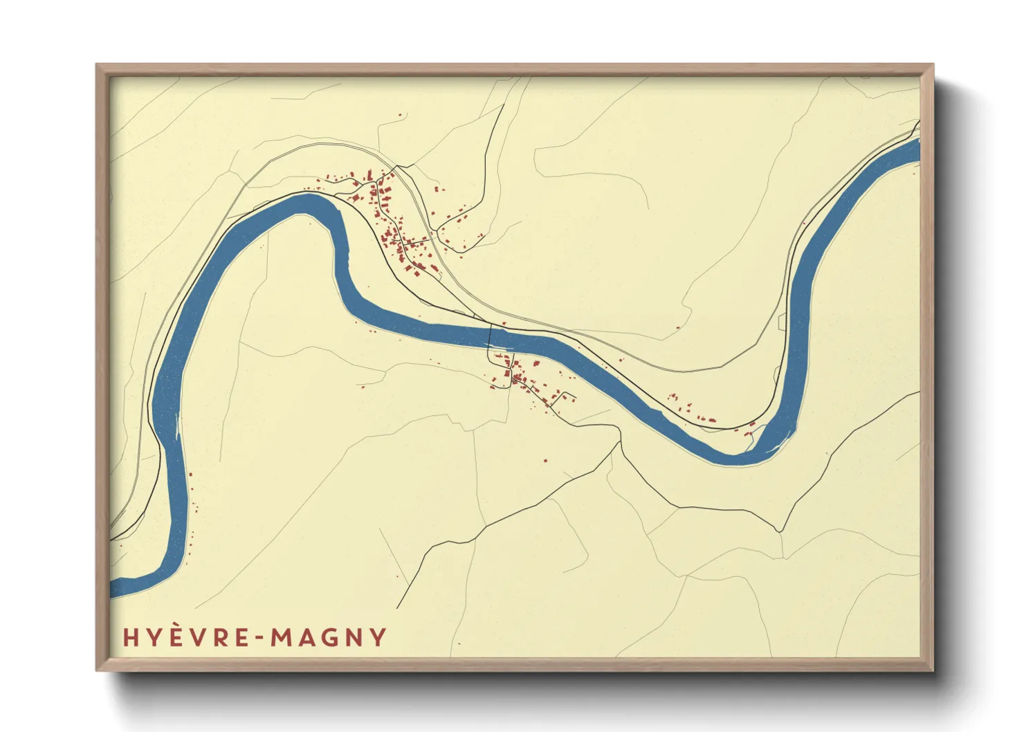 Une affiche de carte sur Hyèvre-Magny