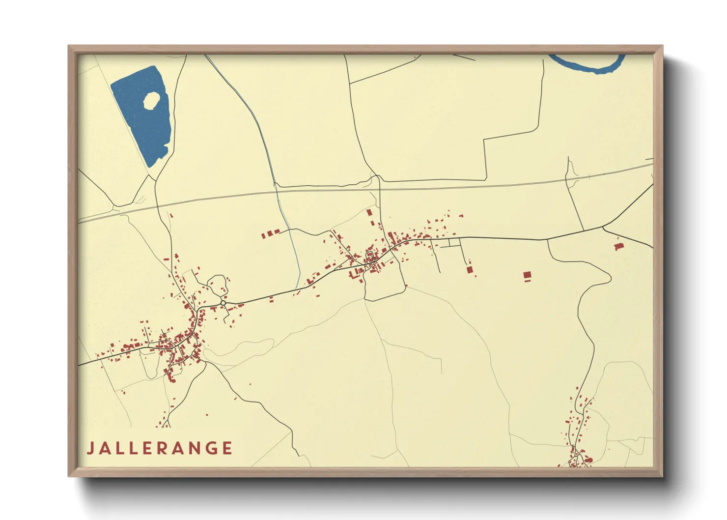 Une affiche de carte sur Jallerange