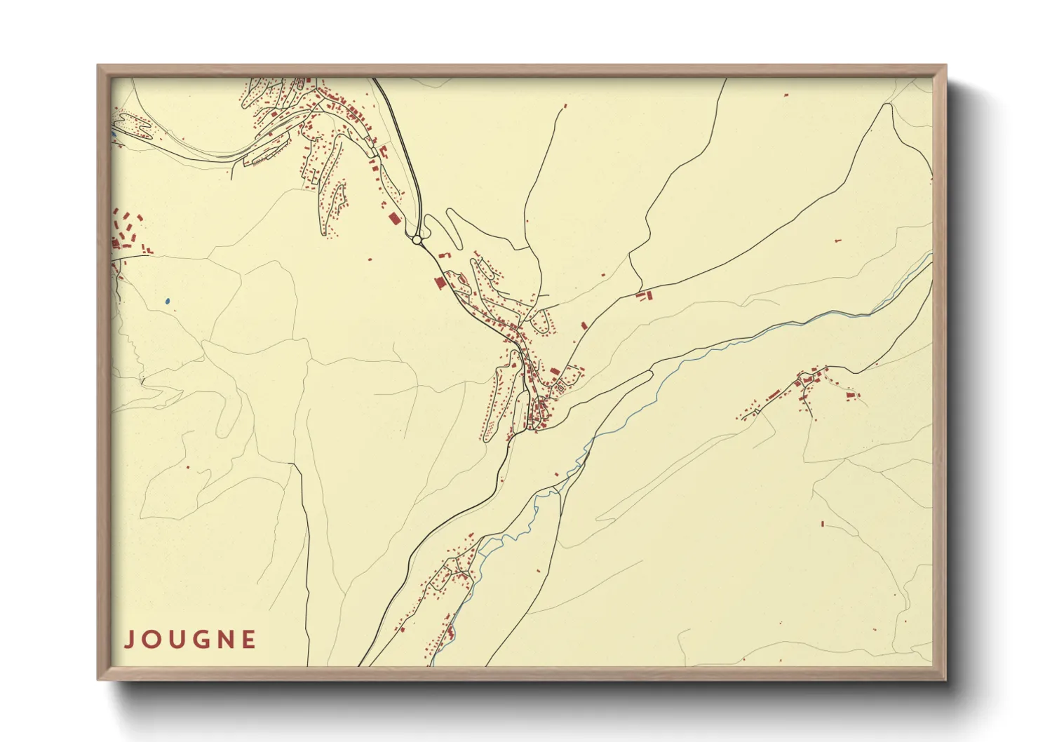 Une affiche de carte sur Jougne