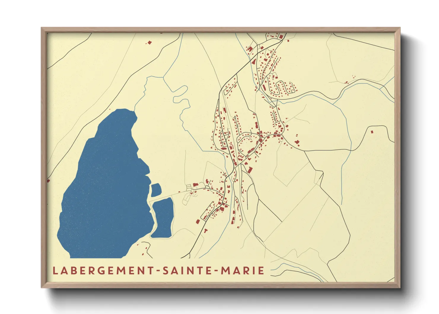 Une affiche de carte sur Labergement-Sainte-Marie