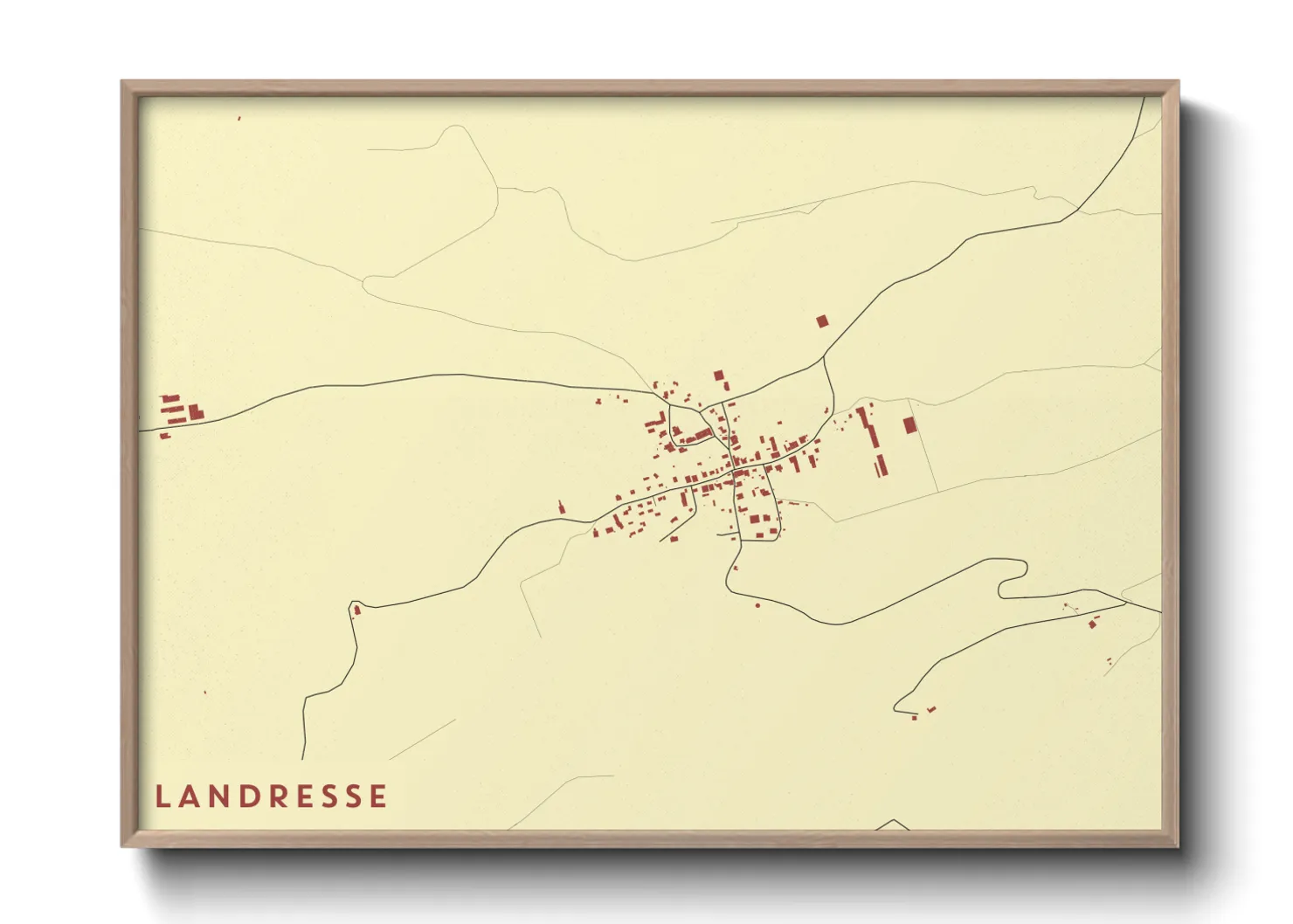 Une affiche de carte sur Landresse