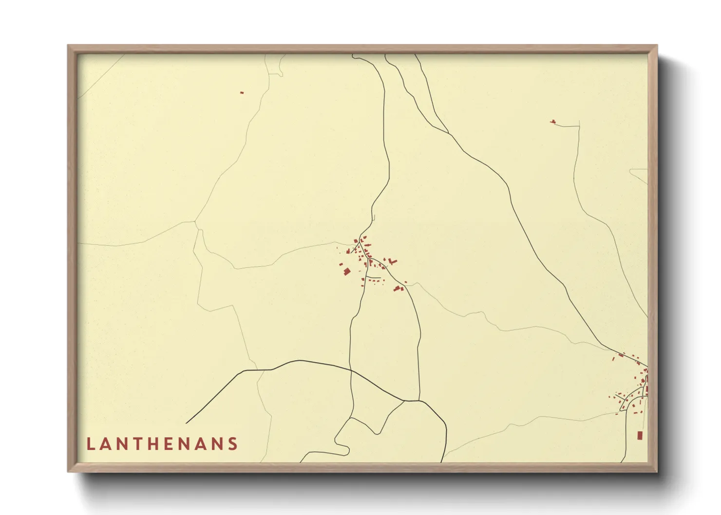 Une affiche de carte sur Lanthenans