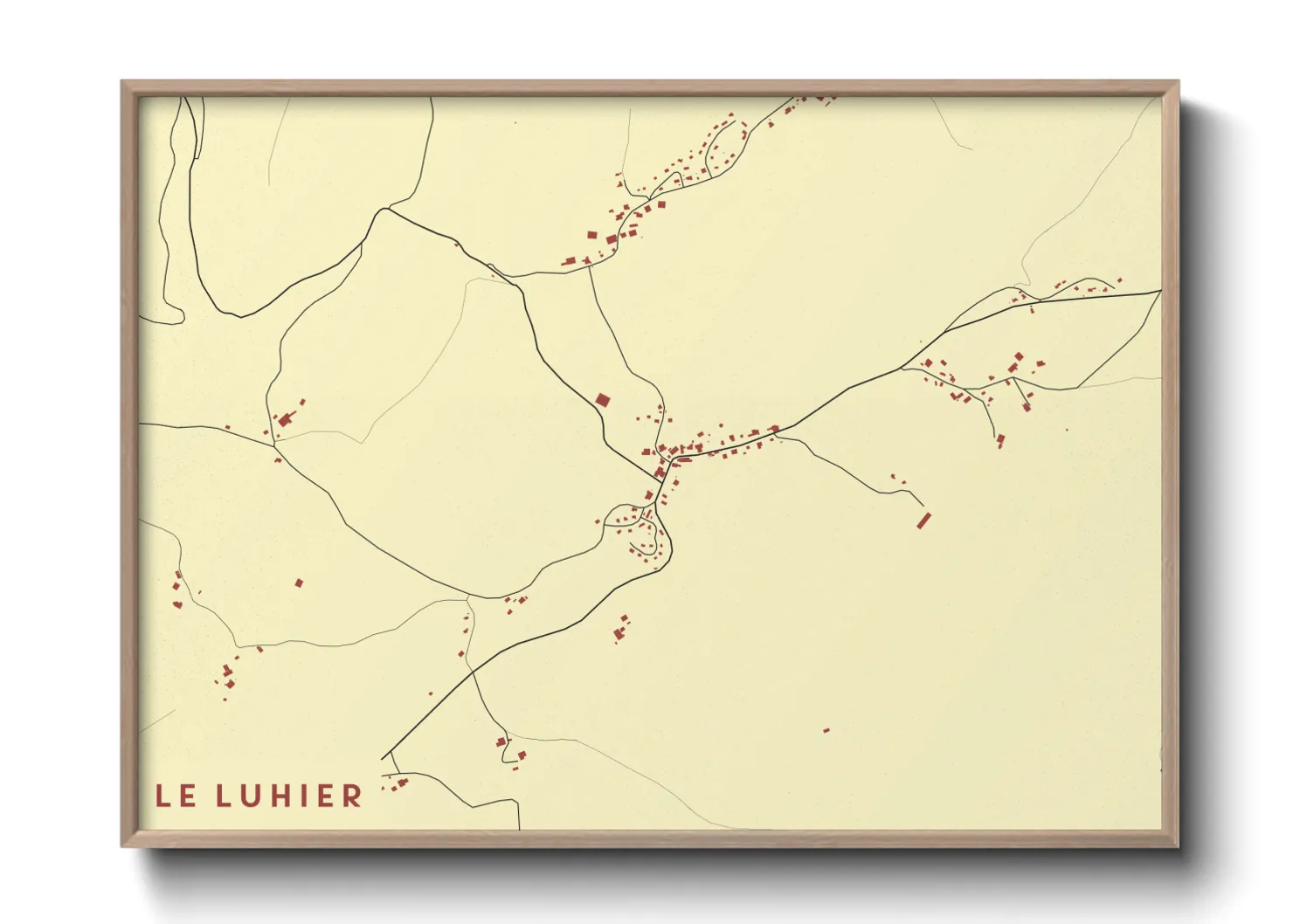 Une affiche de carte sur Le Luhier