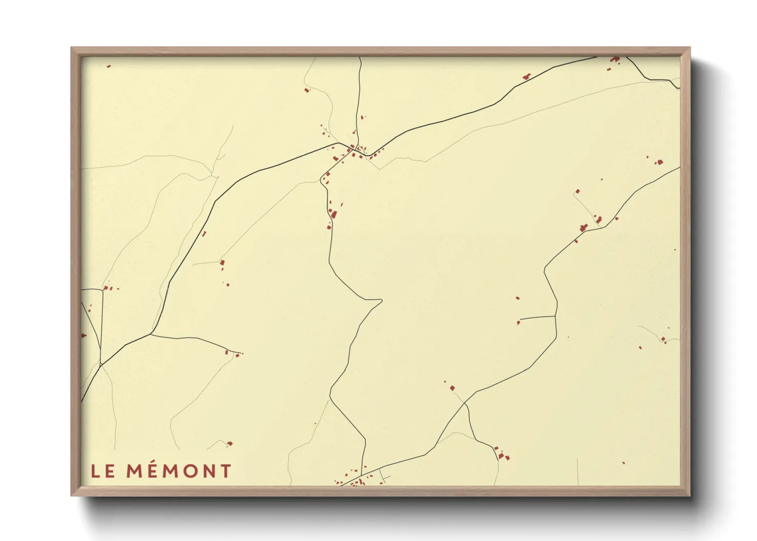 Une affiche de carte sur Le Mémont