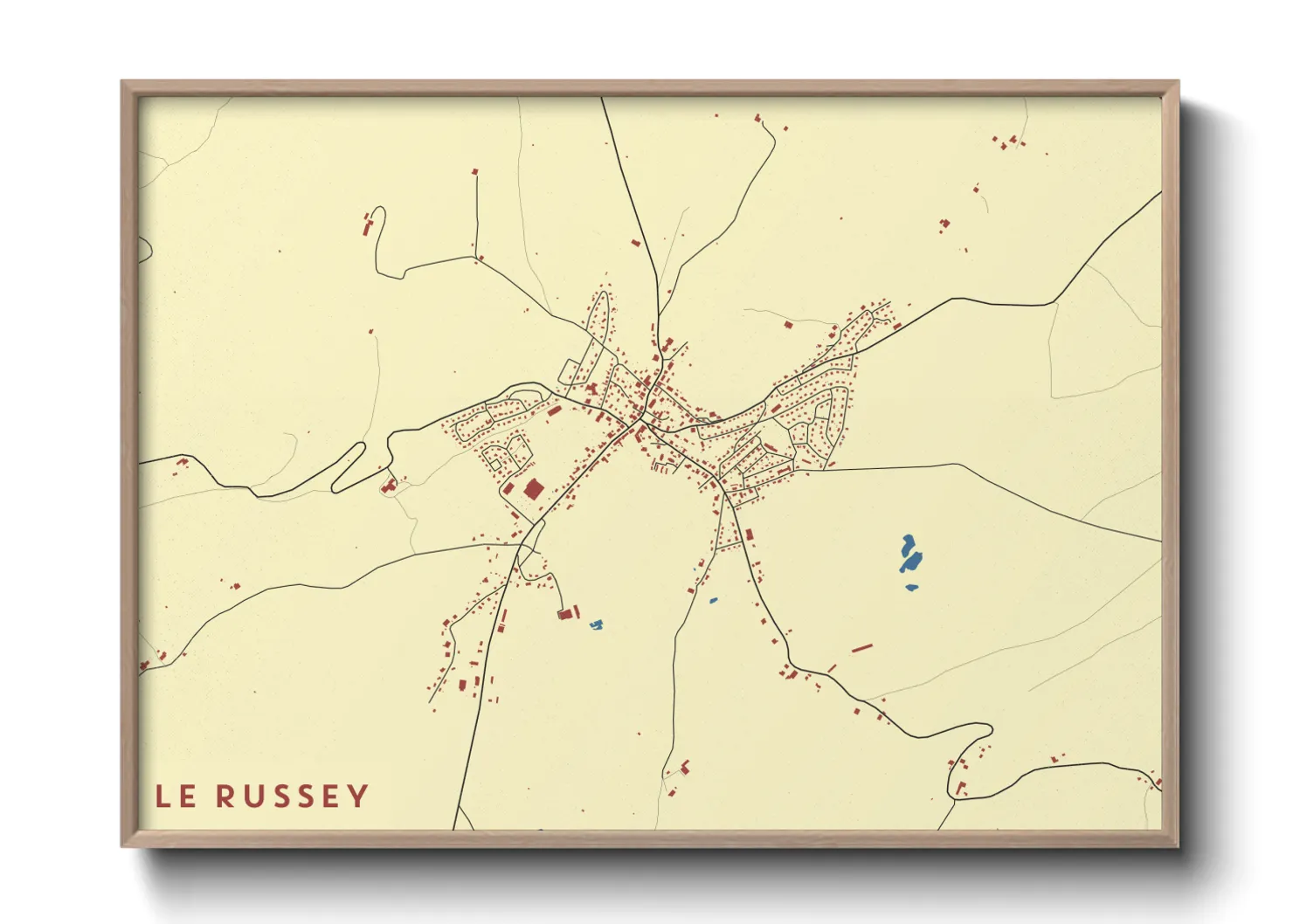 Une affiche de carte sur Le Russey