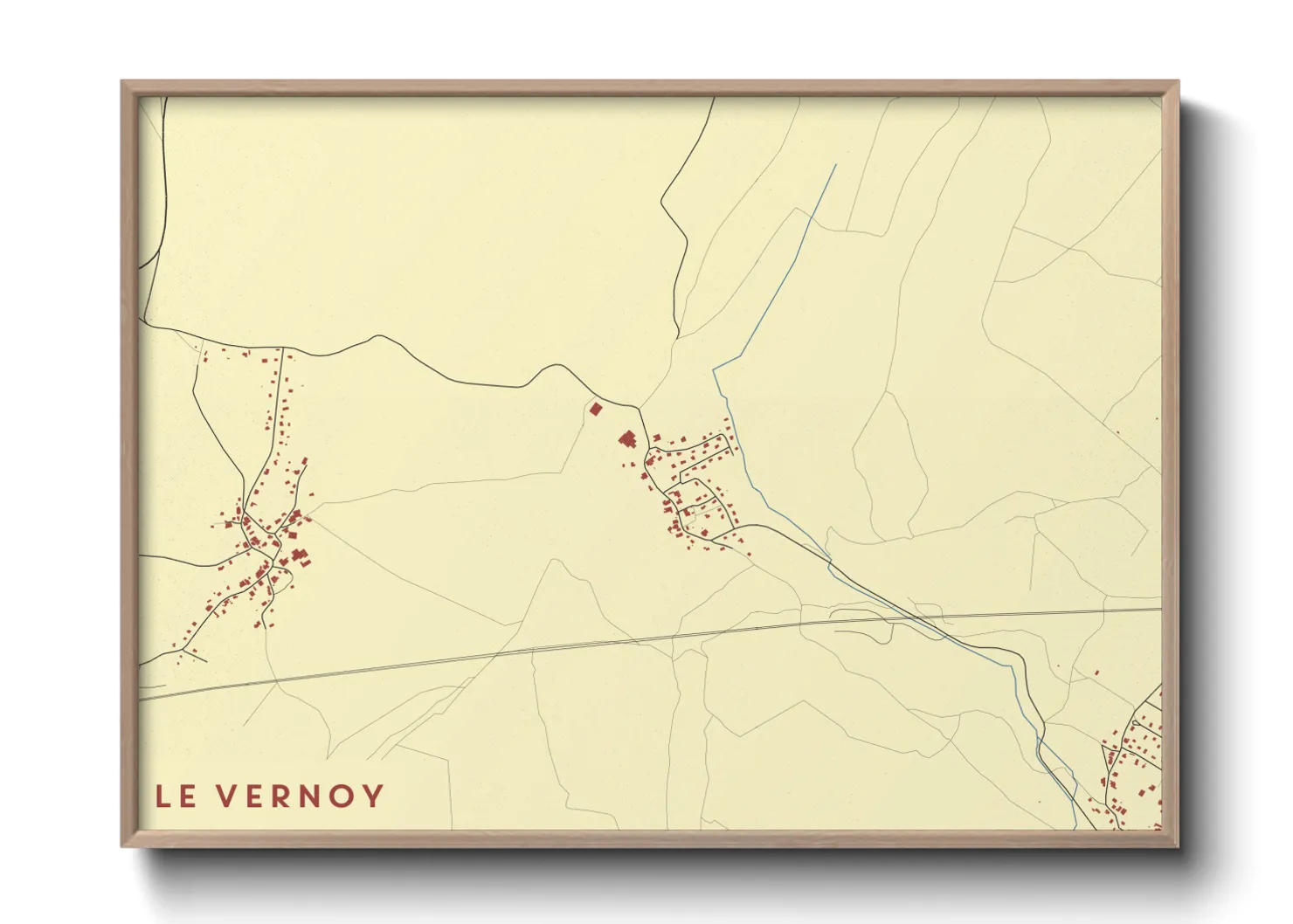 Une affiche de carte sur Le Vernoy