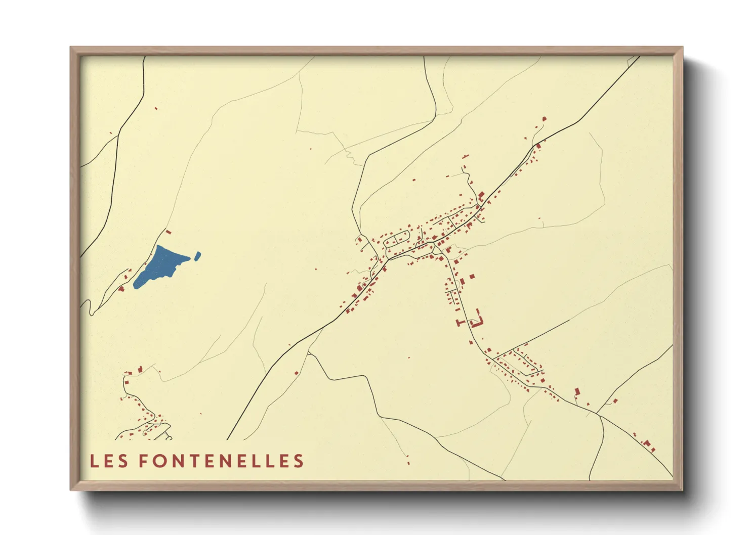 Une affiche de carte sur Les Fontenelles