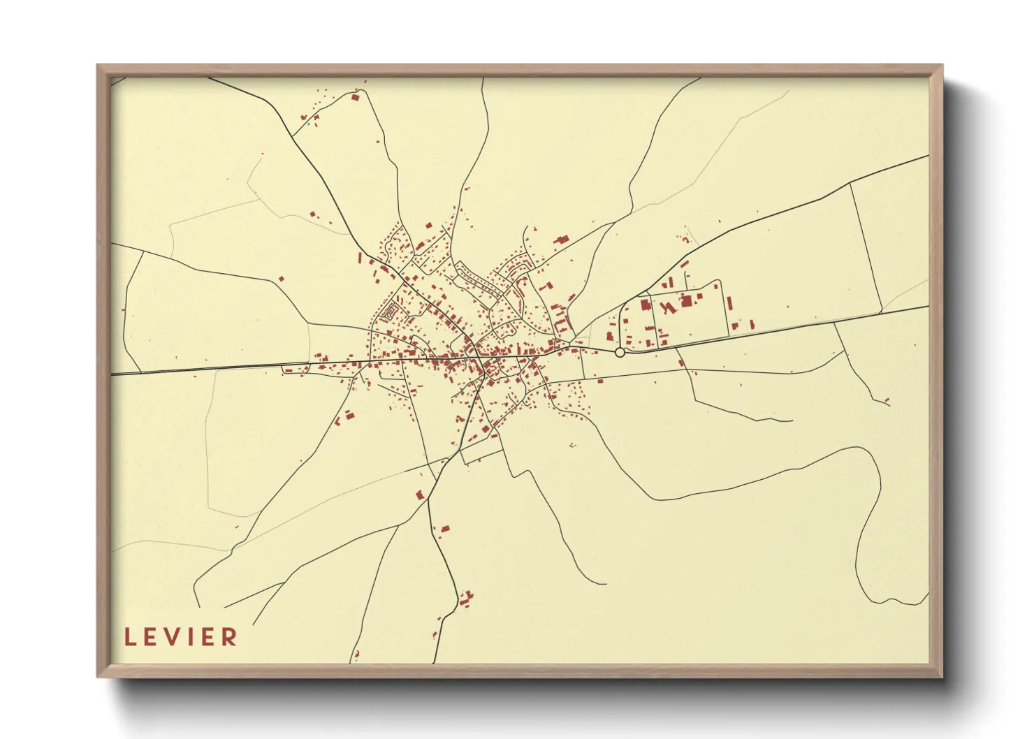 Une affiche de carte sur Levier