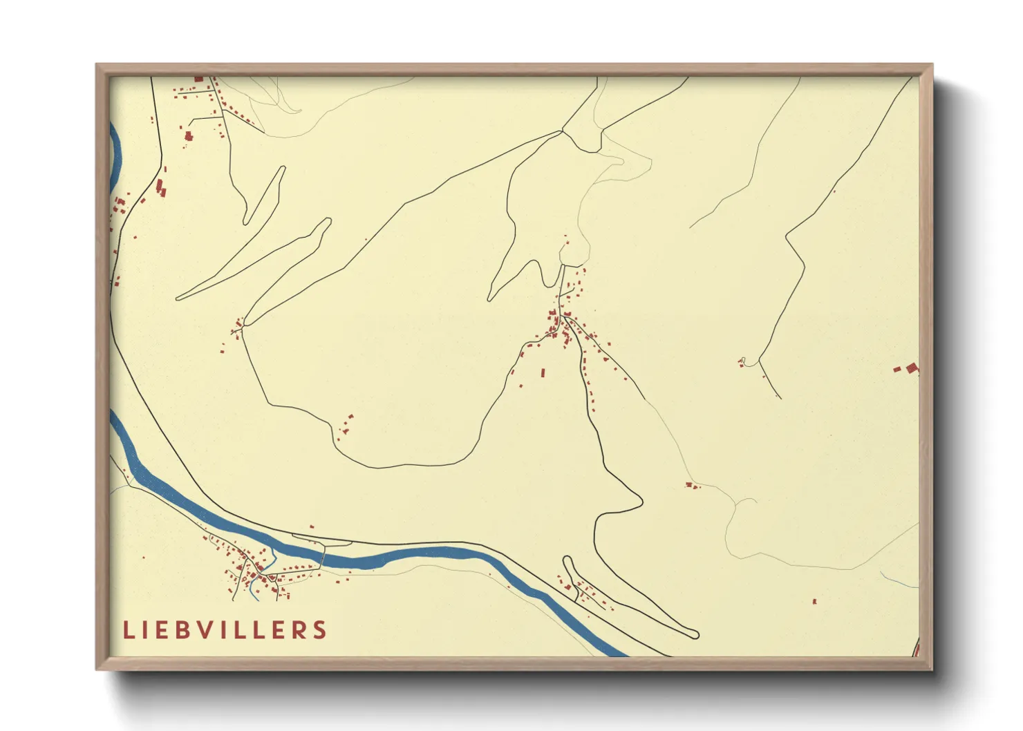 Une affiche de carte sur Liebvillers