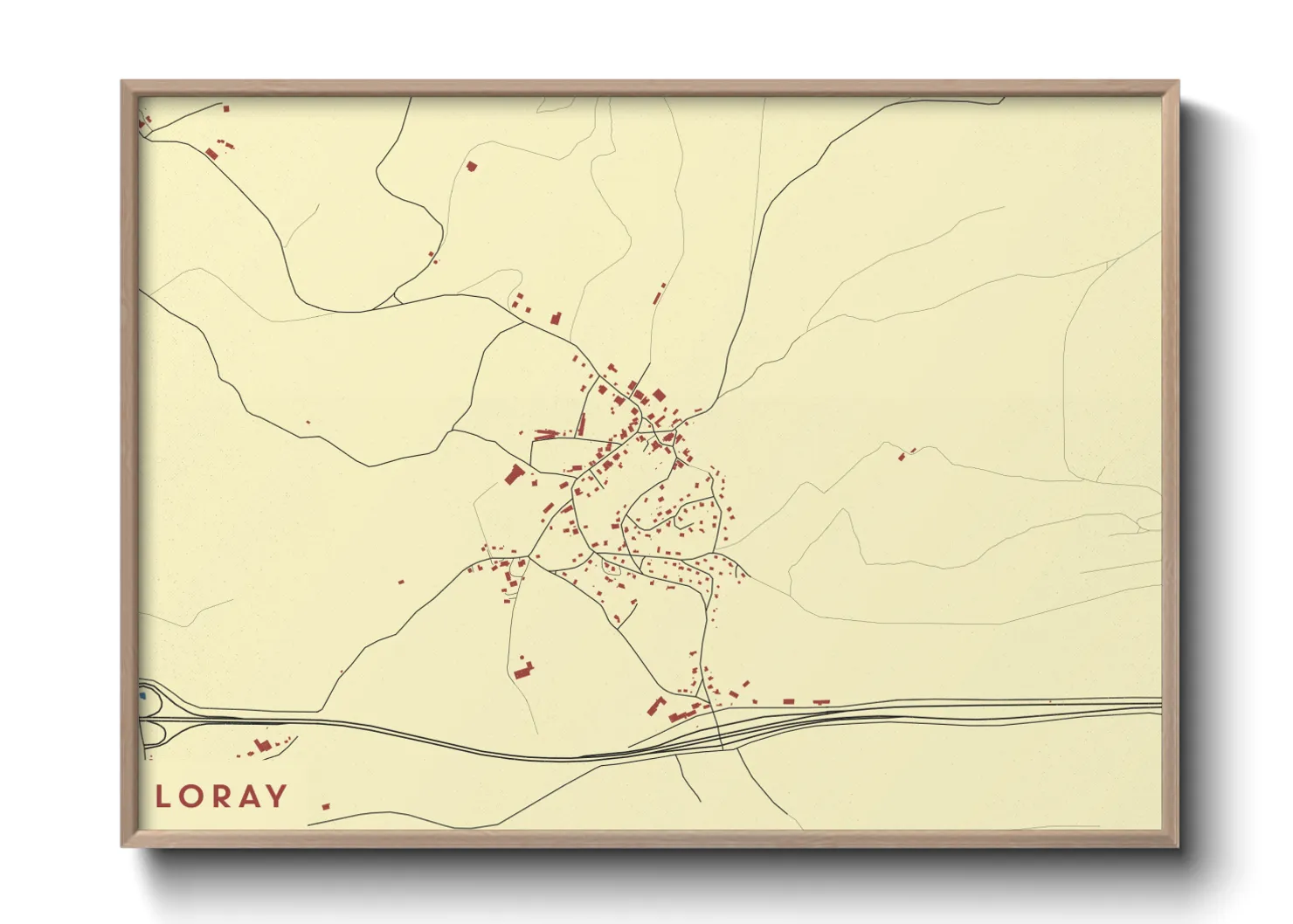 Une affiche de carte sur Loray