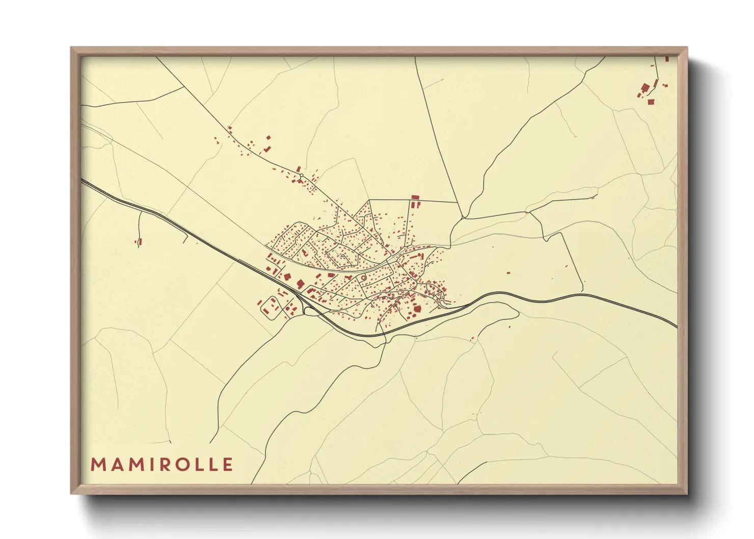 Une affiche de carte sur Mamirolle