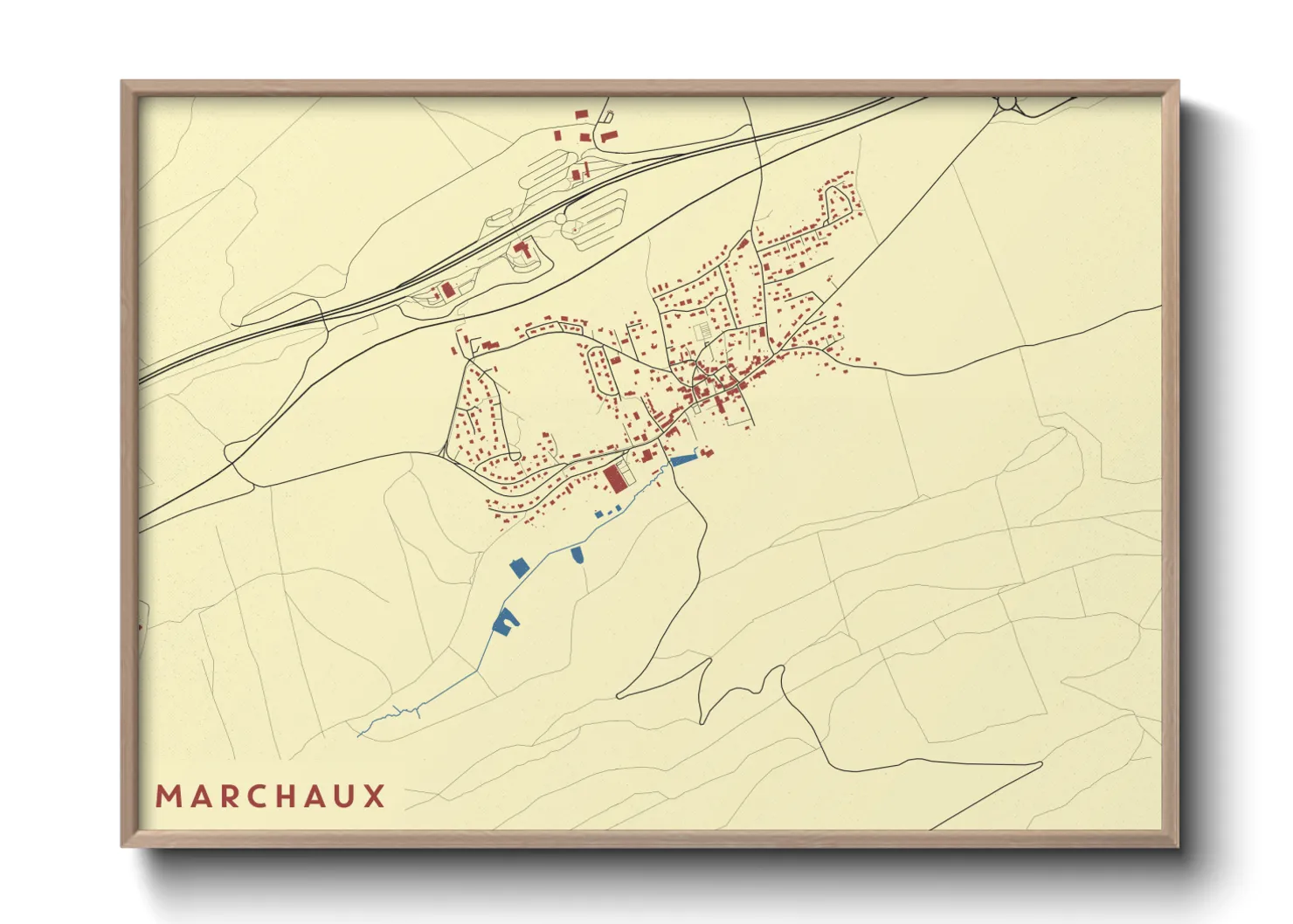 Une affiche de carte sur Marchaux