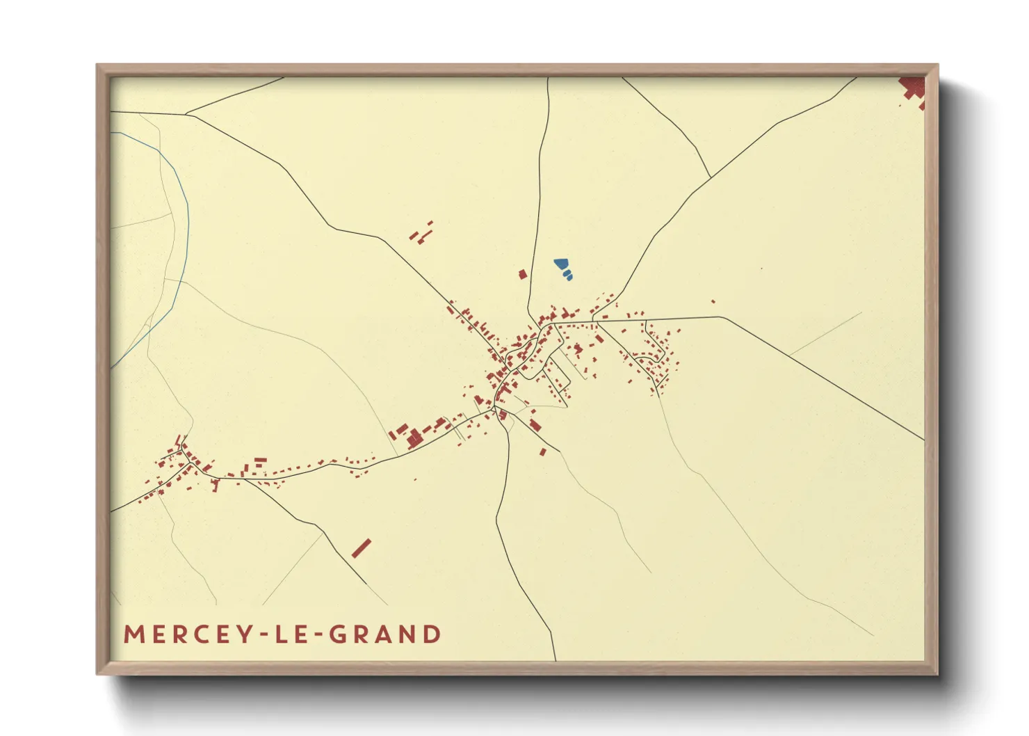 Une affiche de carte sur Mercey-le-Grand