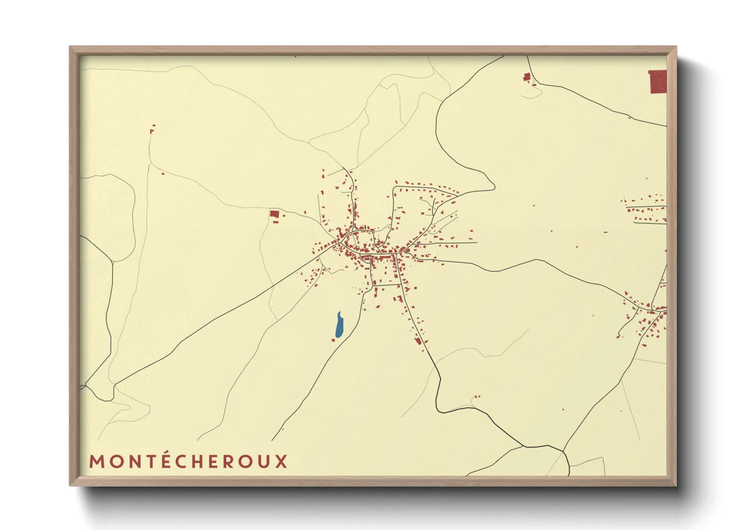 Une affiche de carte sur Montécheroux