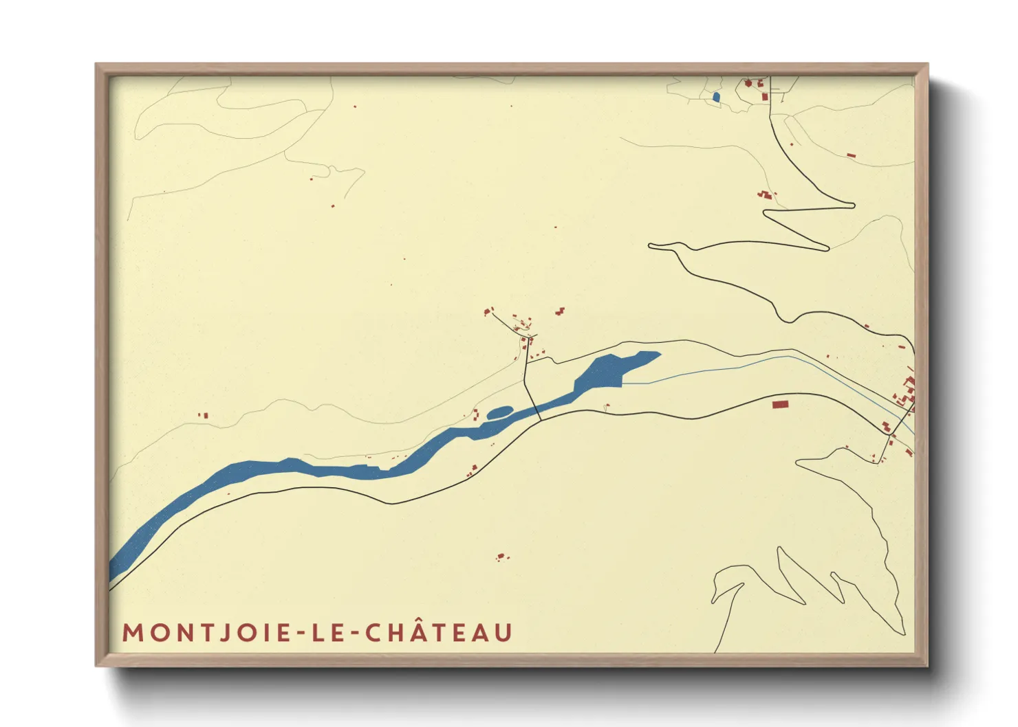 Une affiche de carte sur Montjoie-le-Château