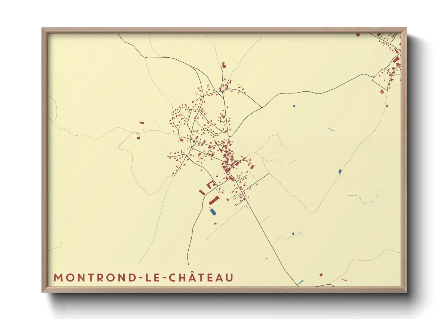 Une affiche de carte sur Montrond-le-Château
