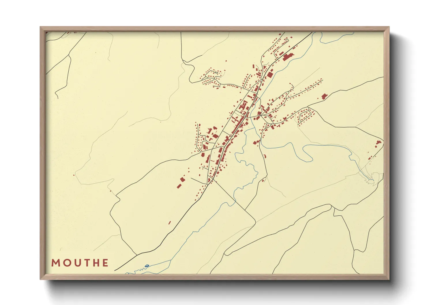 Une affiche de carte sur Mouthe