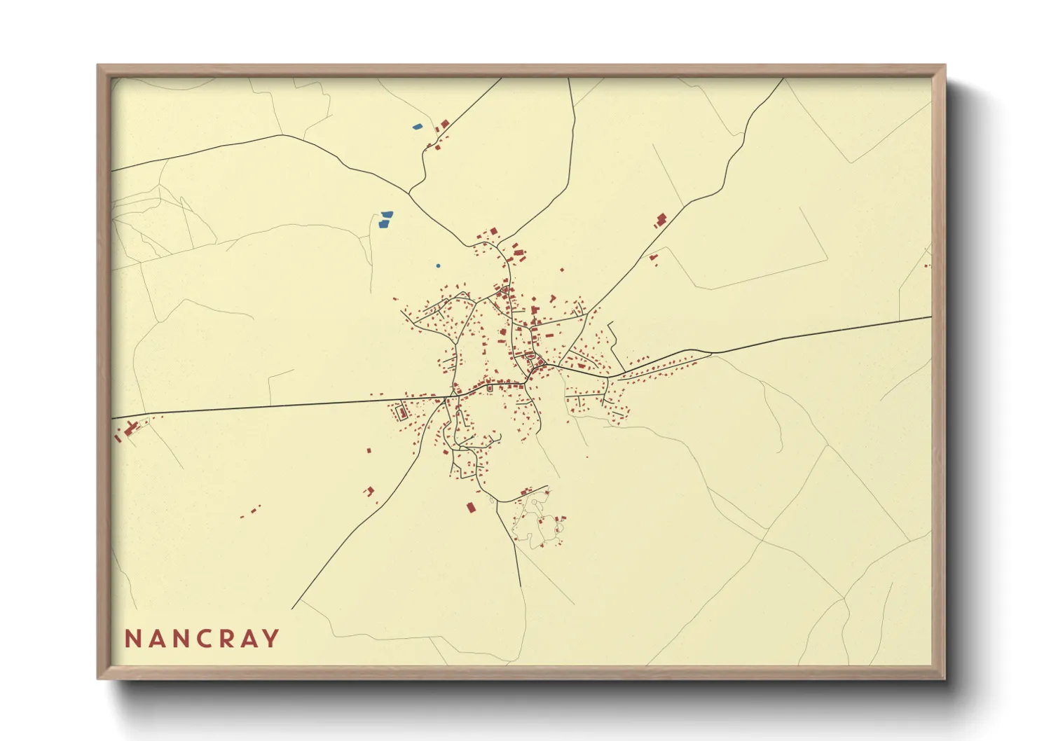 Une affiche de carte sur Nancray