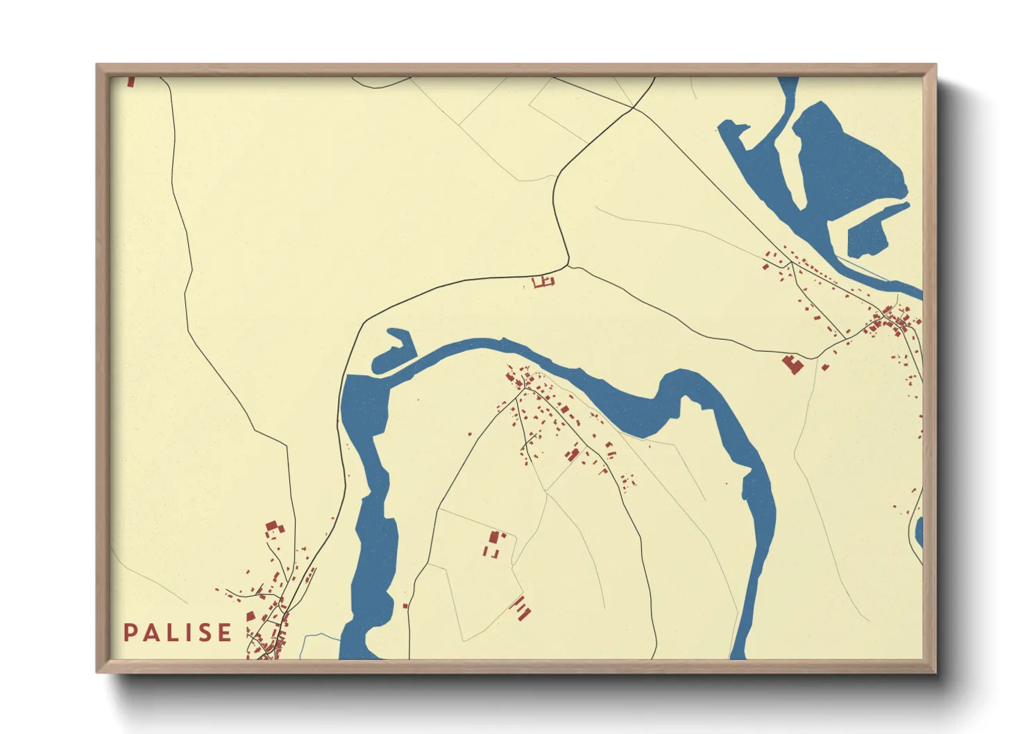 Une affiche de carte sur Palise