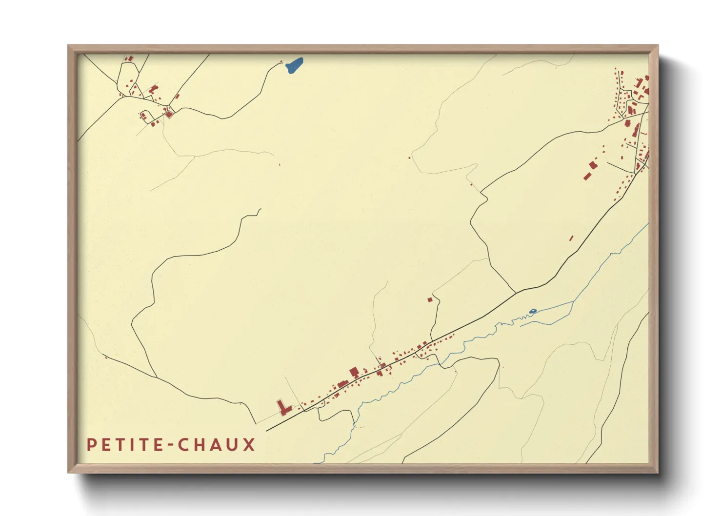 Une affiche de carte sur Petite-Chaux