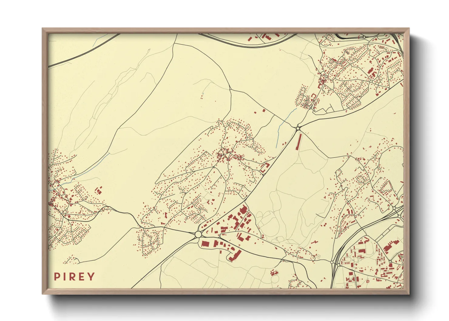 Une affiche de carte sur Pirey