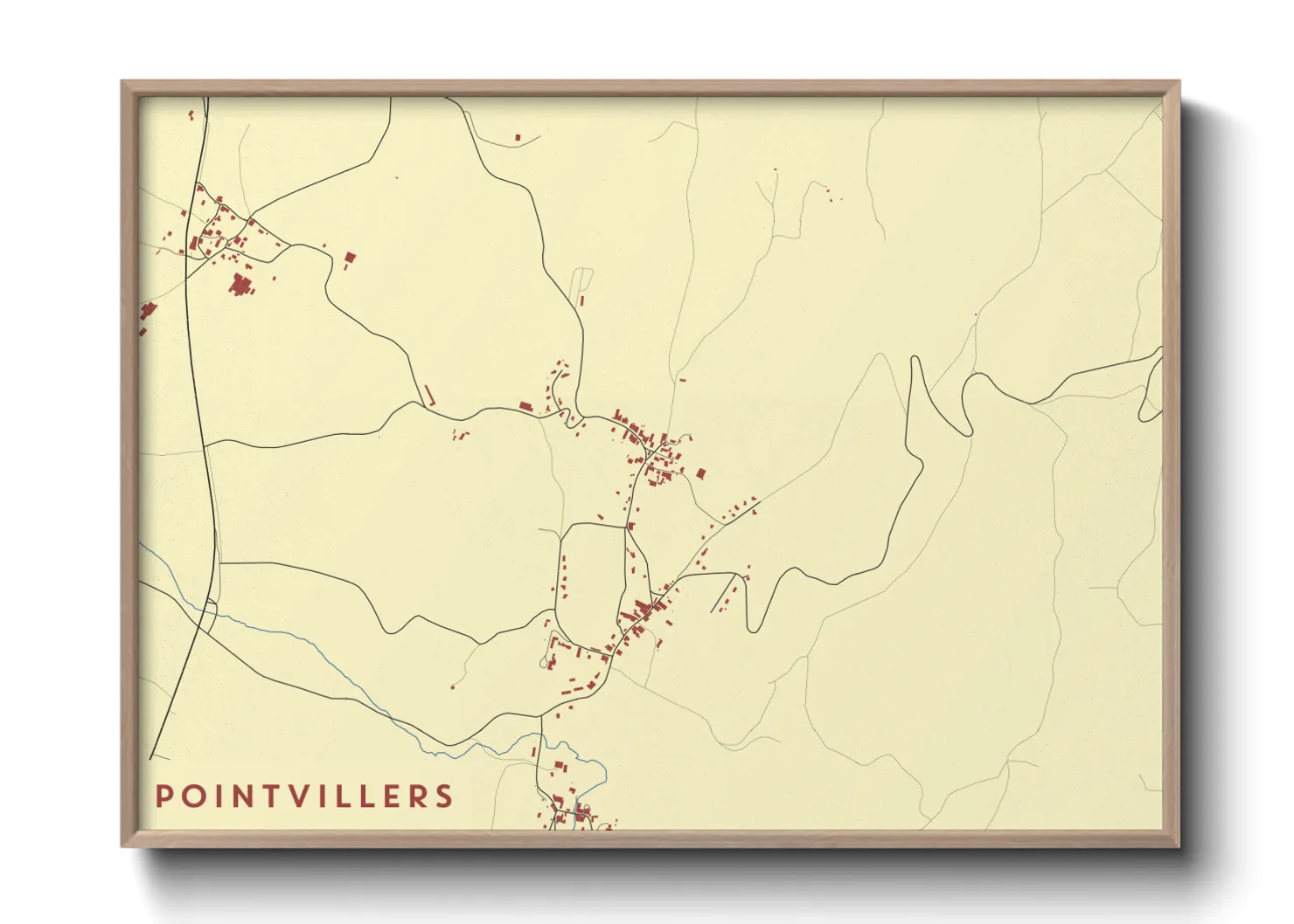 Une affiche de carte sur Pointvillers