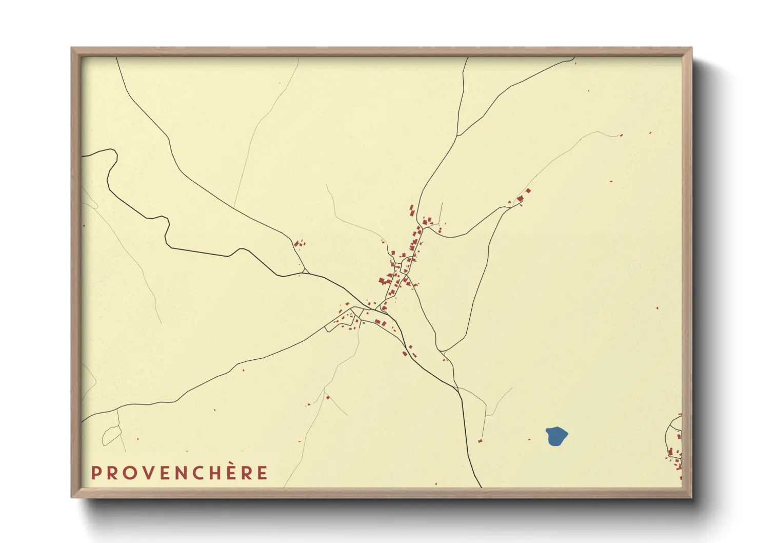 Une affiche de carte sur Provenchère