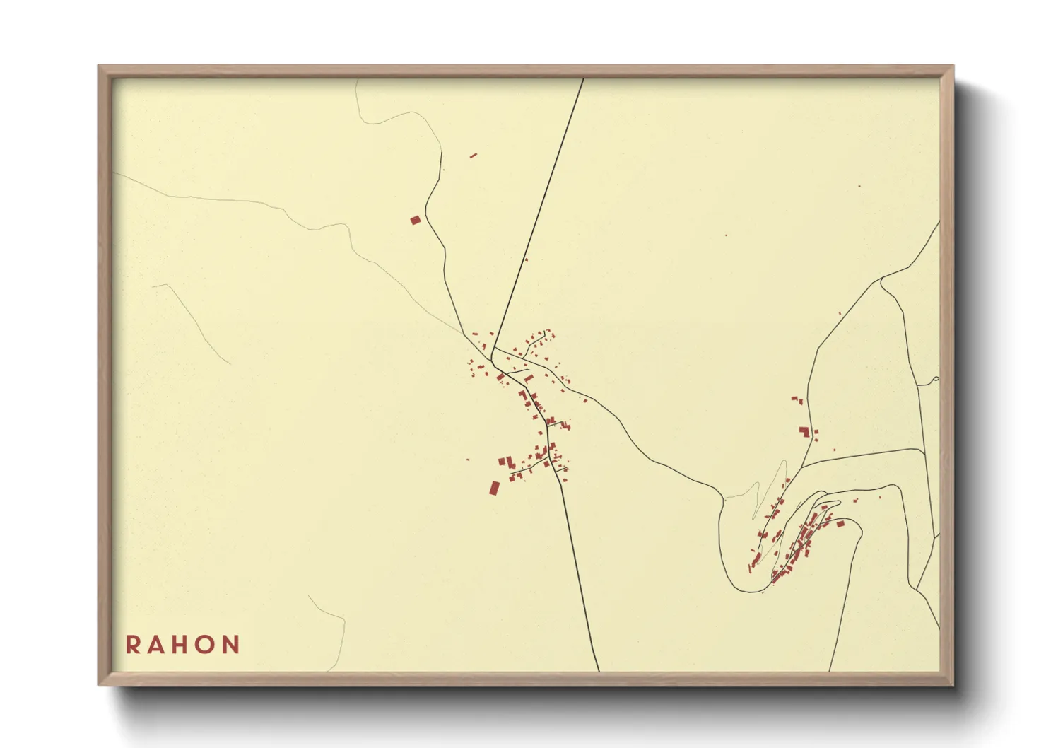 Une affiche de carte sur Rahon