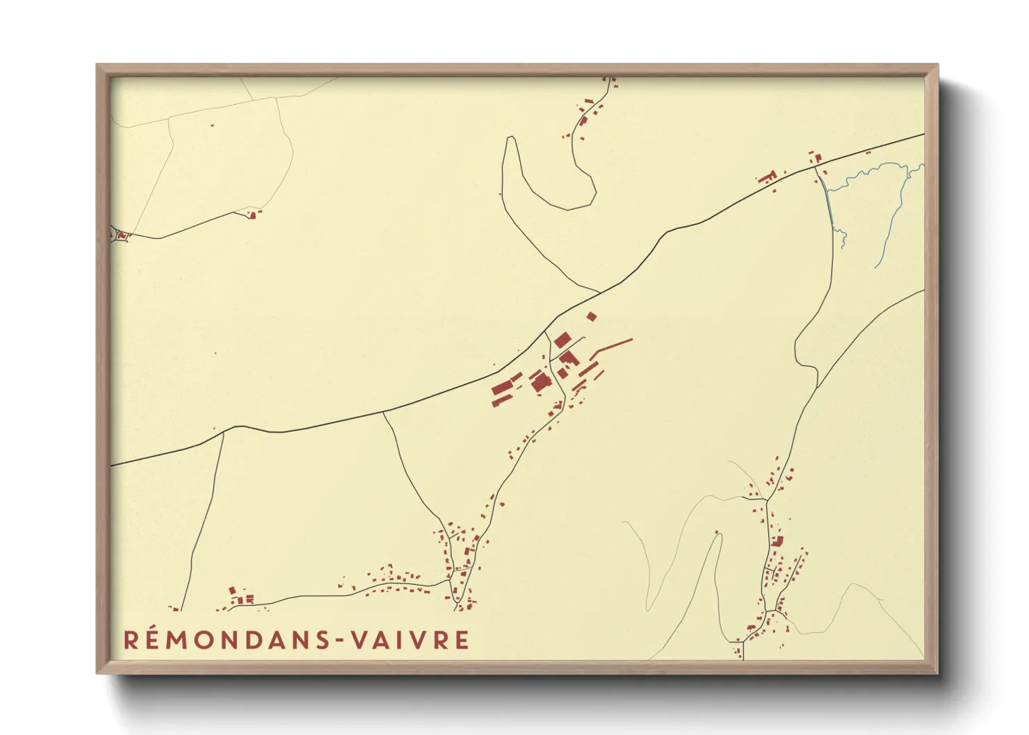 Une affiche de carte sur Rémondans-Vaivre