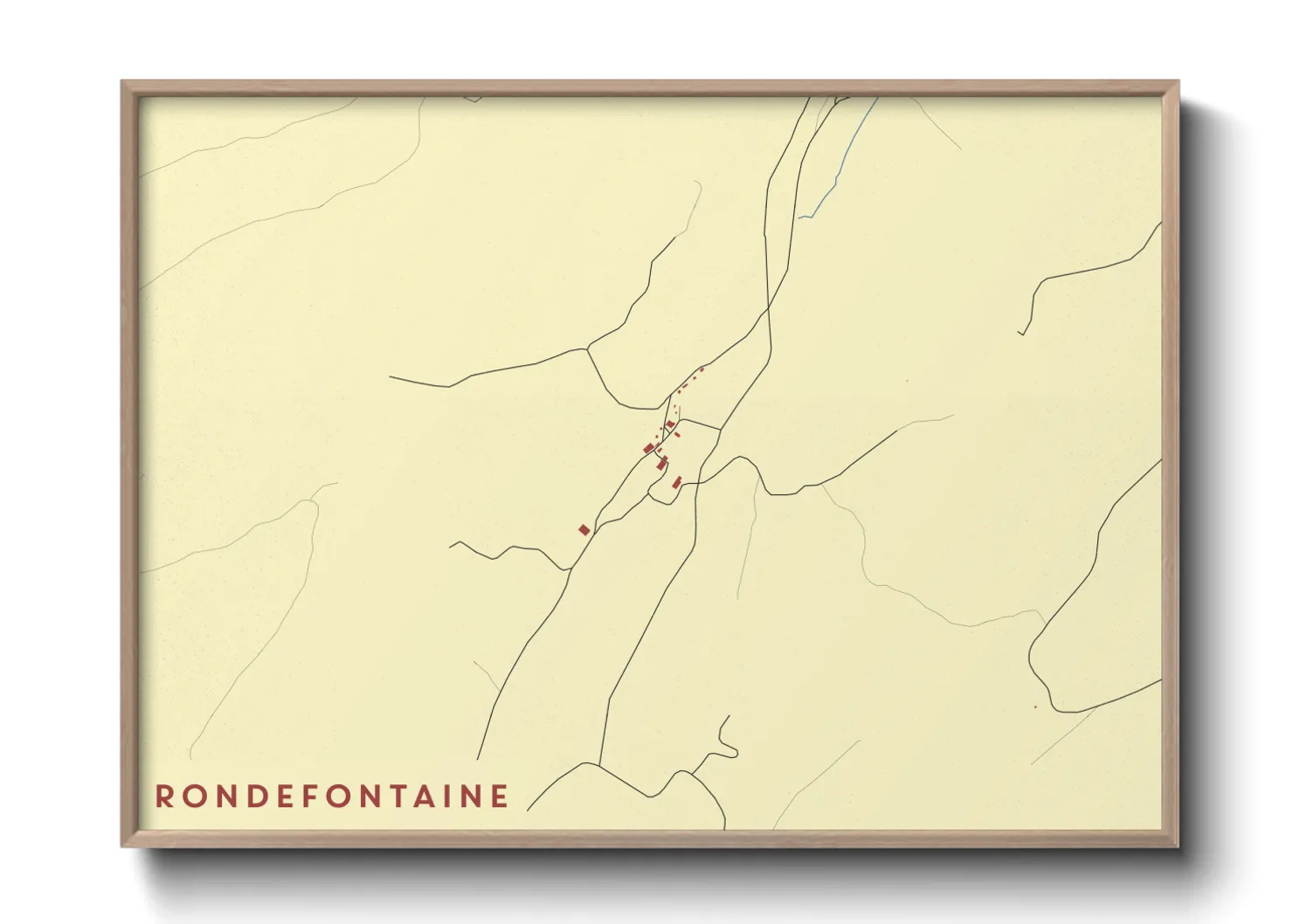 Une affiche de carte sur Rondefontaine