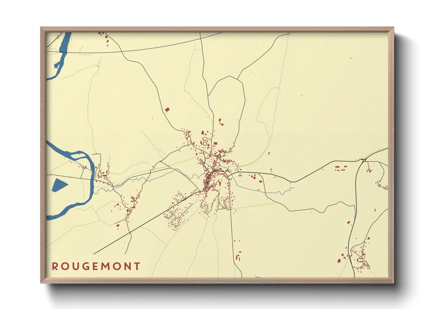 Une affiche de carte sur Rougemont