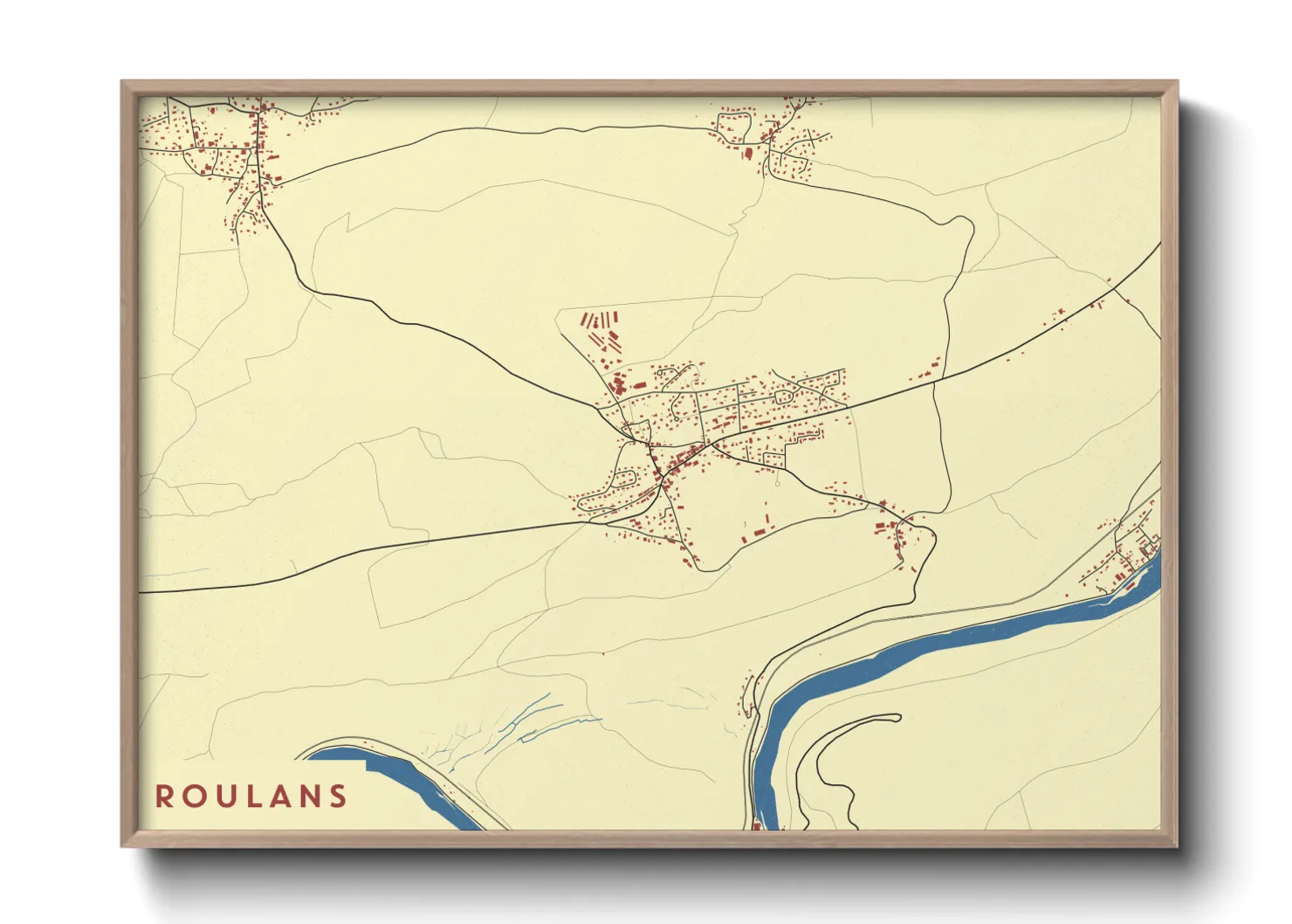 Une affiche de carte sur Roulans