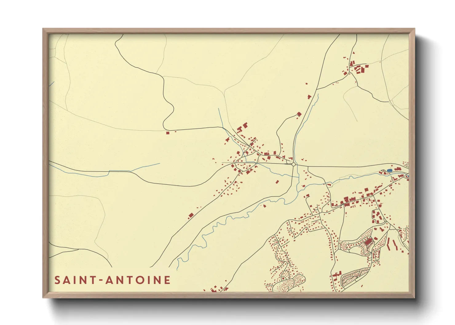 Une affiche de carte sur Saint-Antoine