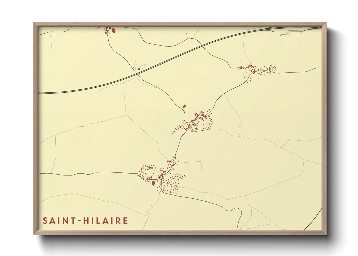 Une affiche de carte sur Saint-Hilaire