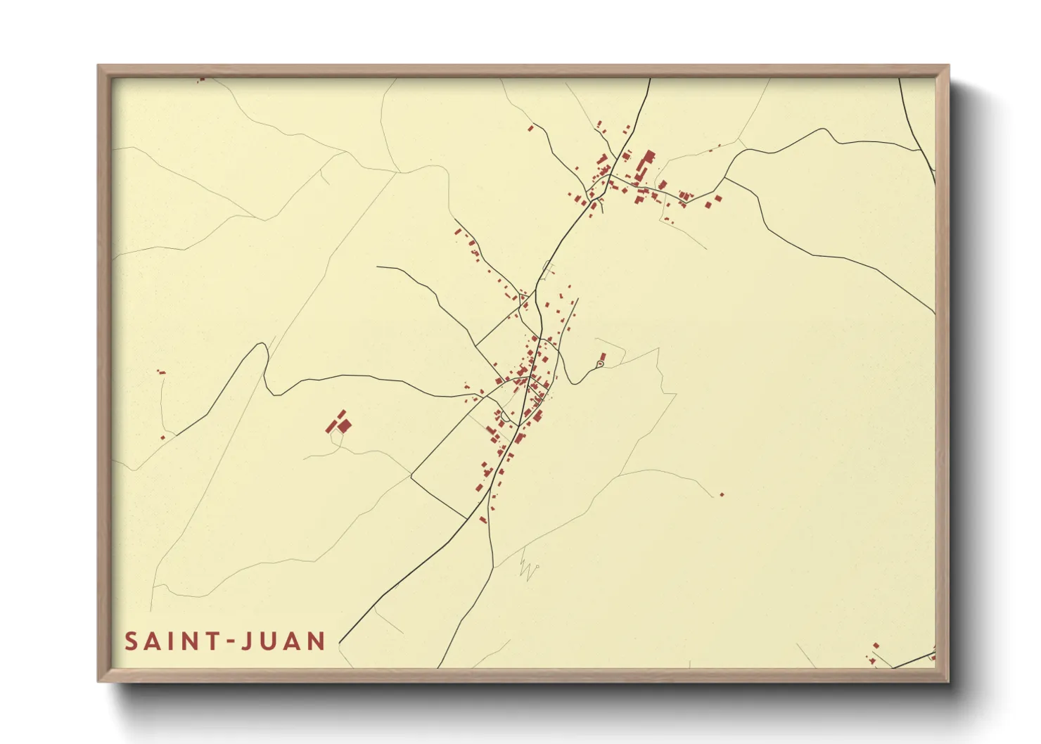 Une affiche de carte sur Saint-Juan