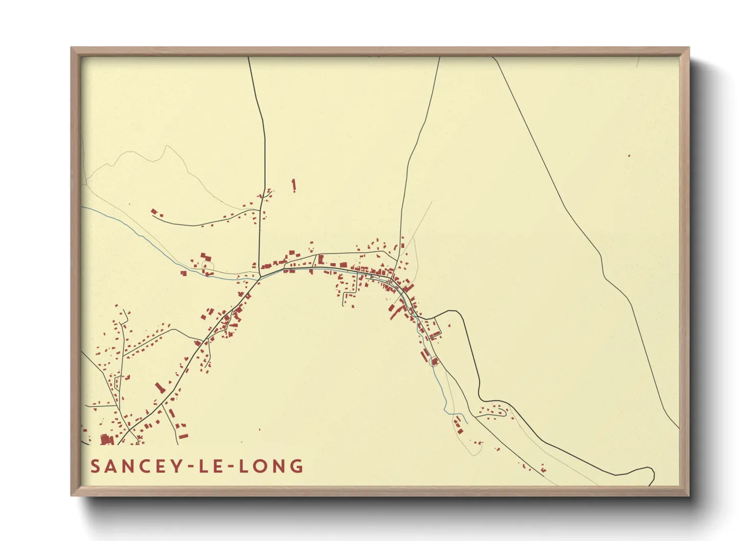 Une affiche de carte sur Sancey-le-Long