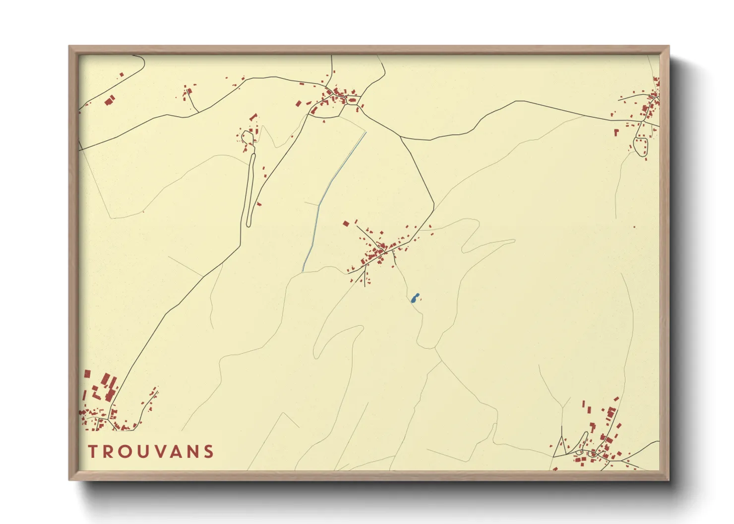 Une affiche de carte sur Trouvans