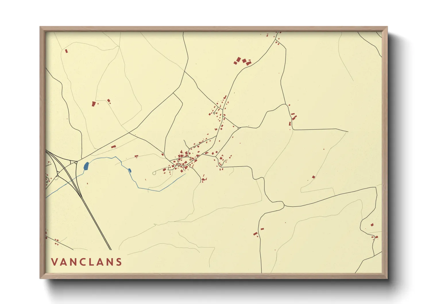 Une affiche de carte sur Vanclans