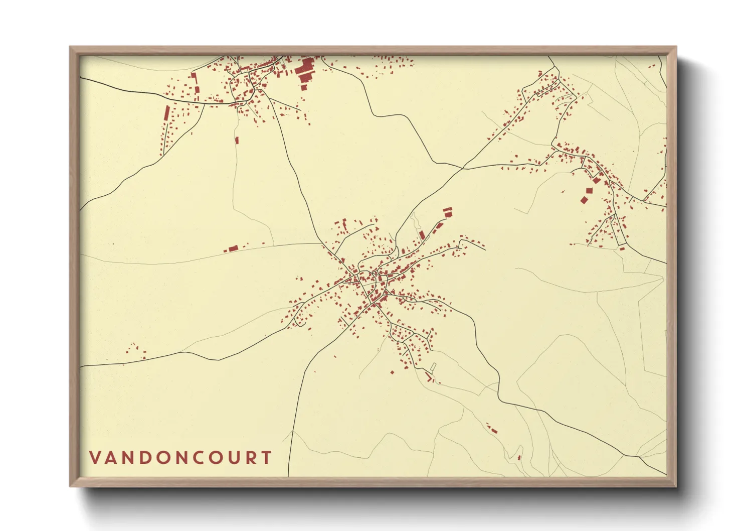 Une affiche de carte sur Vandoncourt