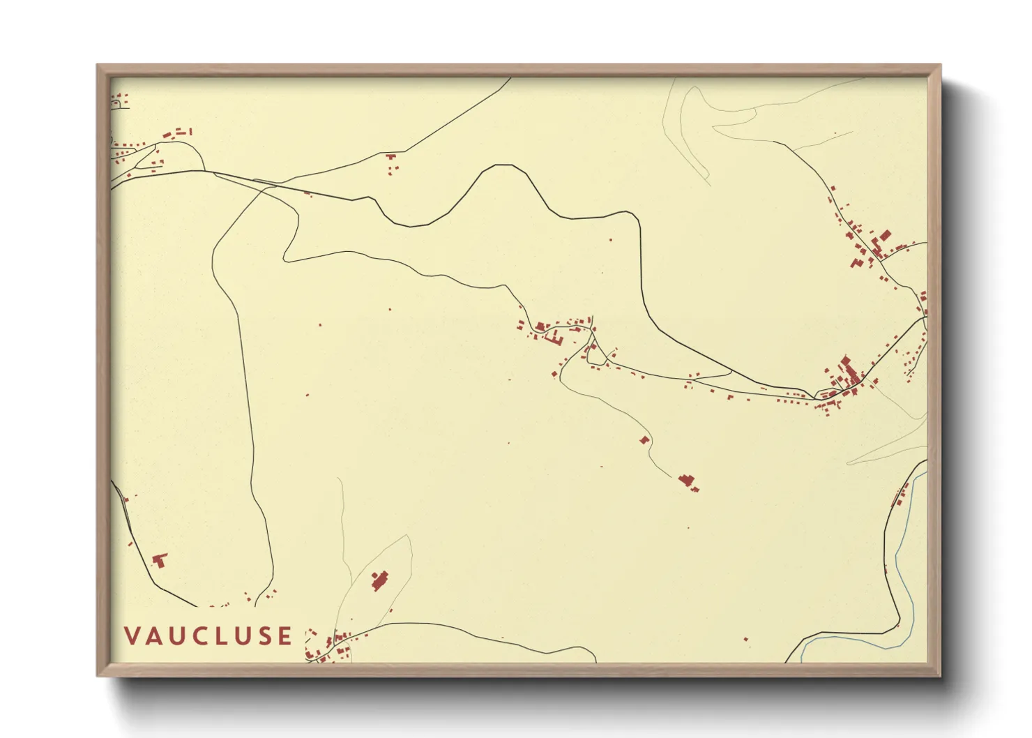 Une affiche de carte sur Vaucluse