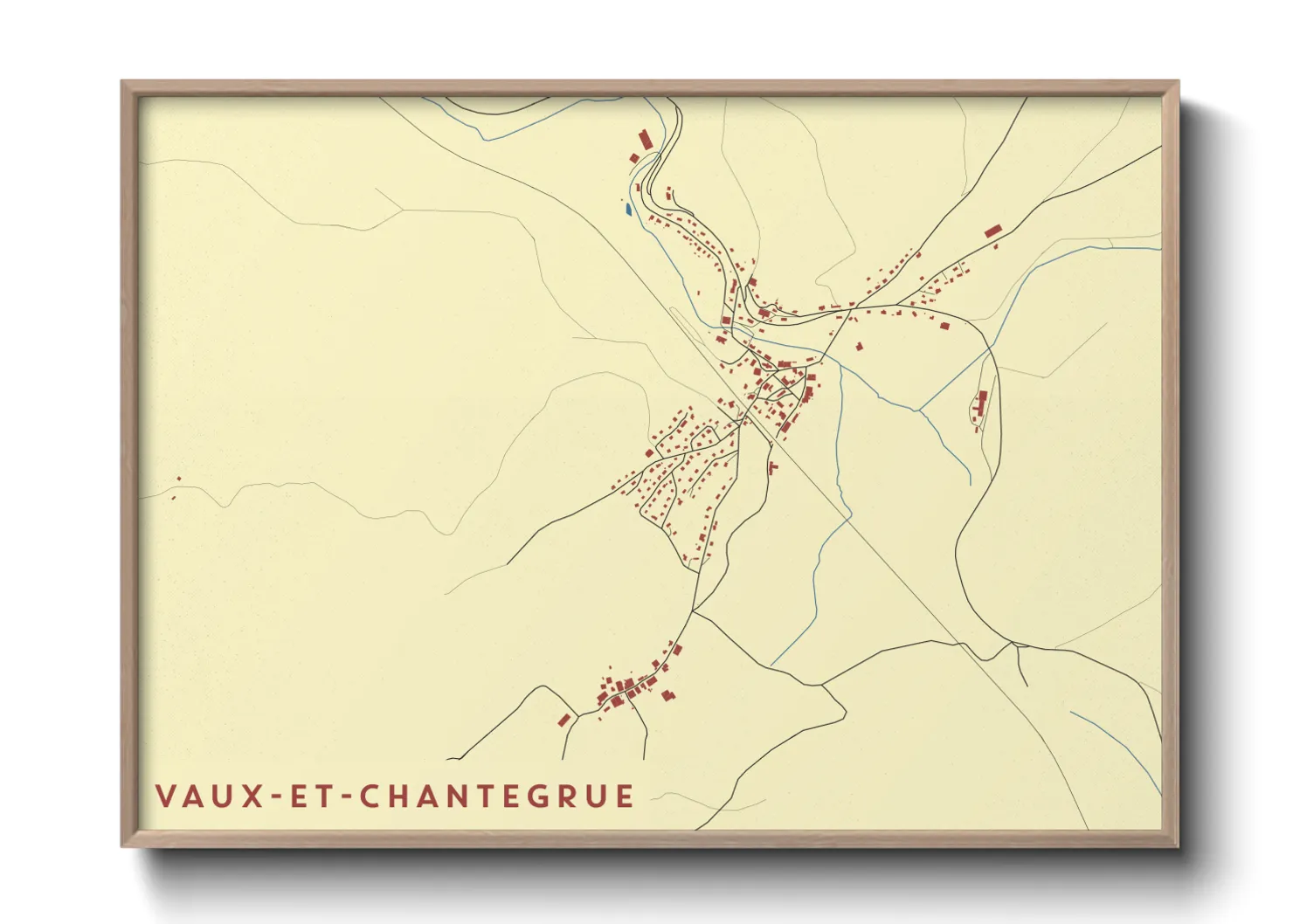 Une affiche de carte sur Vaux-et-Chantegrue