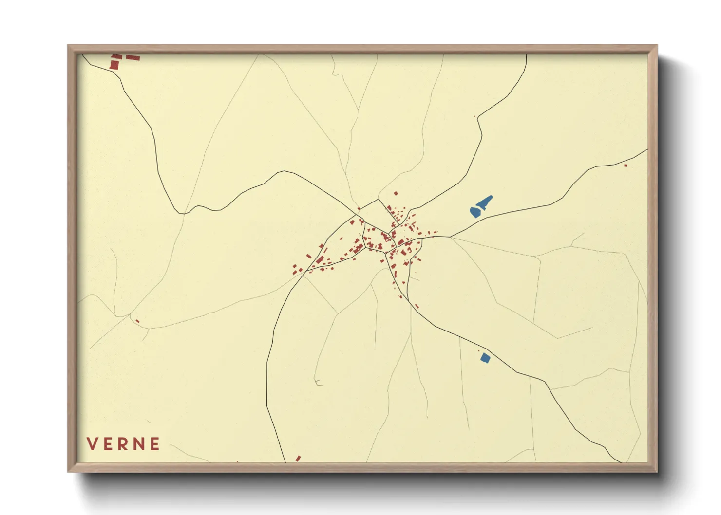 Une affiche de carte sur Verne