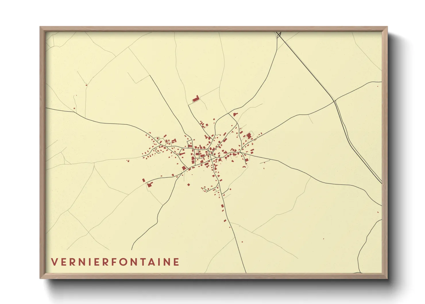 Une affiche de carte sur Vernierfontaine