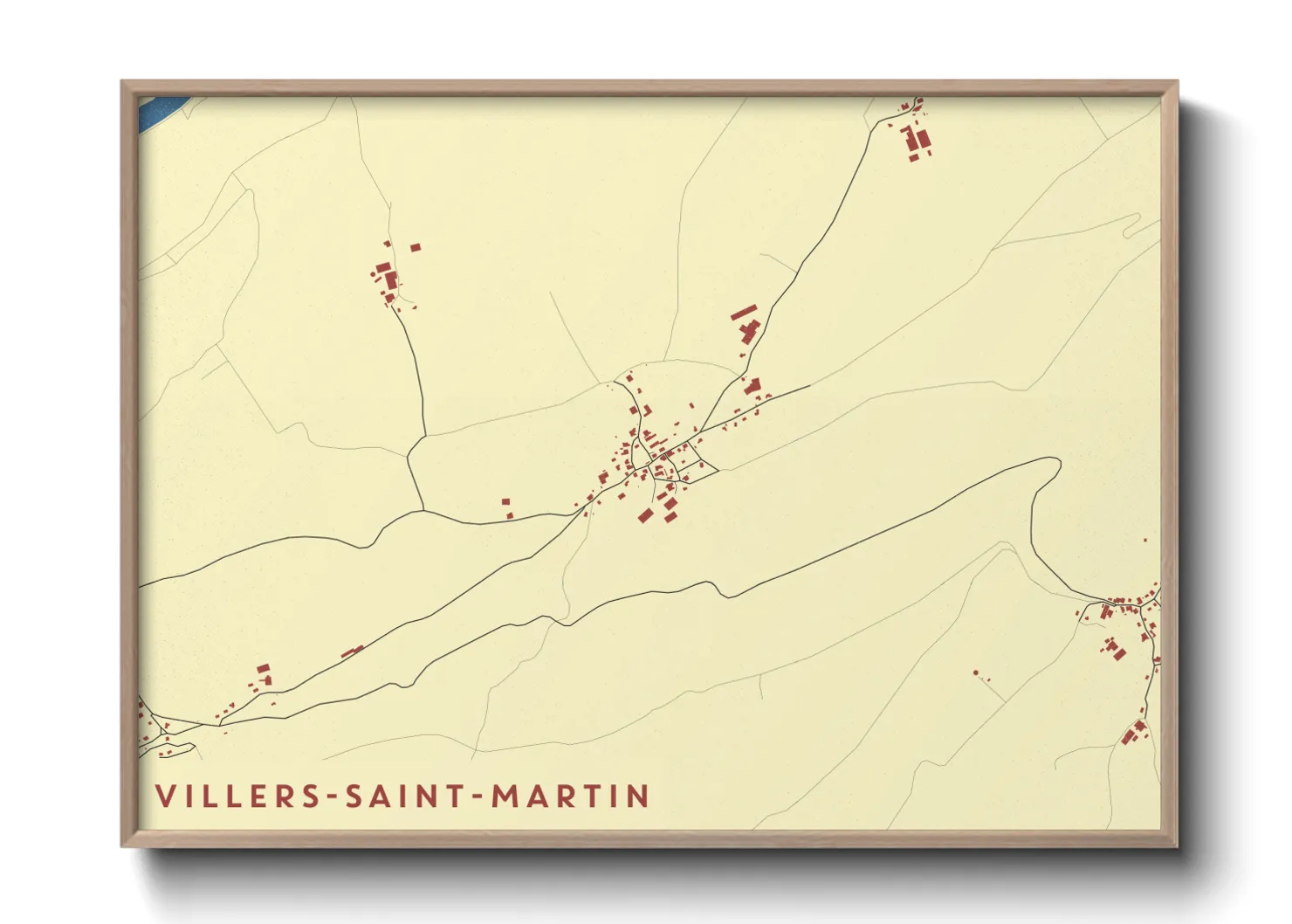 Une affiche de carte sur Villers-Saint-Martin